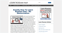 Desktop Screenshot of learnrussianfast.com